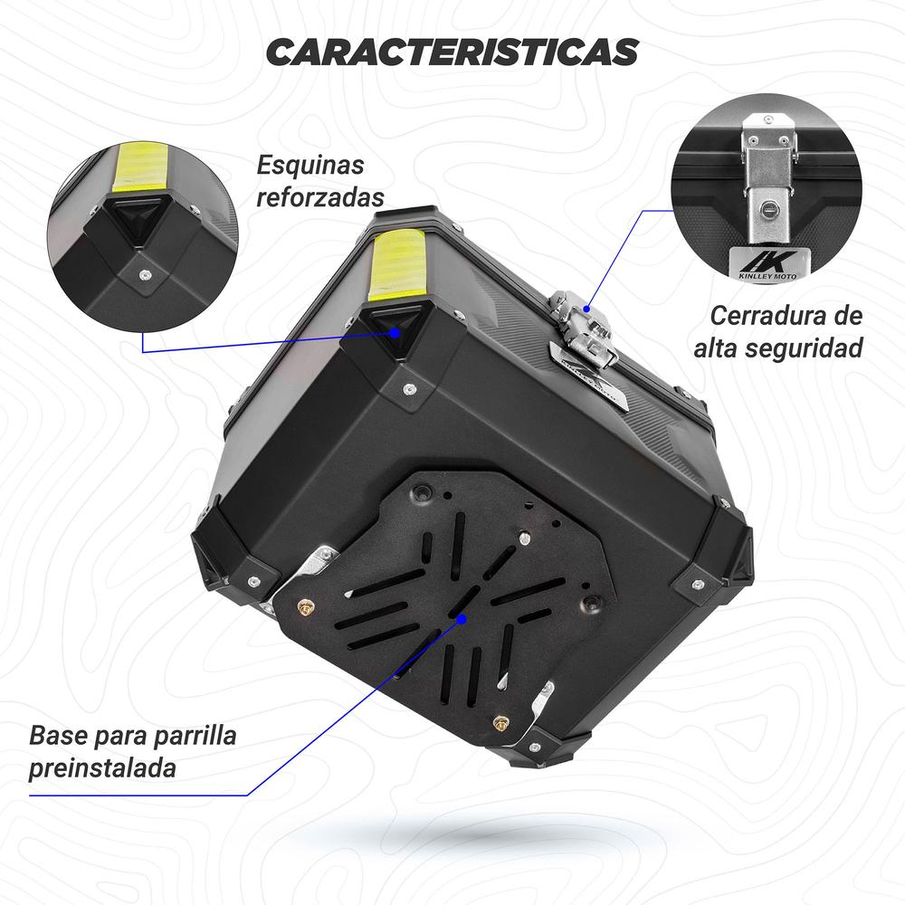 Foto 5 pulgar | Caja Maletero Cajuela Porta Equipaje Moto 37l Negro Kinlley