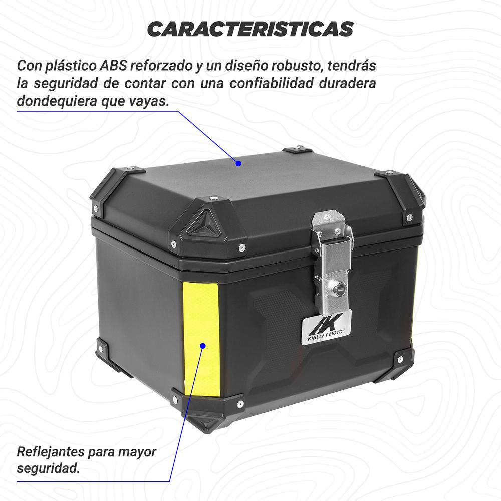 Foto 5 | Caja Maletero Cajuela Porta Equipaje Moto 37l Negro Kinlley