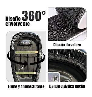 Foto 4 | Funda De Asiento Moto Impermeable Para Motocicleta Talla S Negro