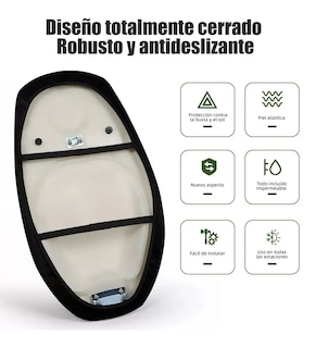 Foto 5 | Funda De Asiento Moto Impermeable Para Motocicleta Talla S Negro