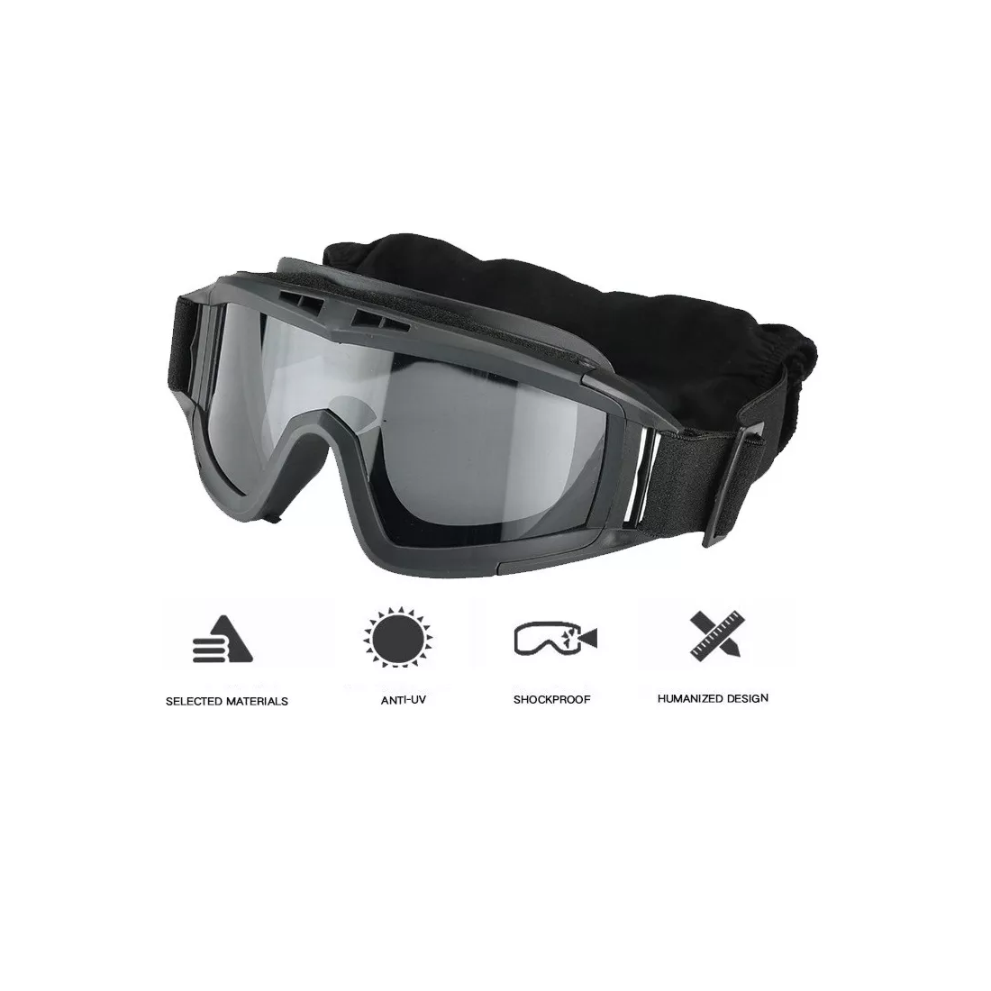 Foto 4 pulgar | Gafas para Motocicleta Eo Safe Imports  Negro