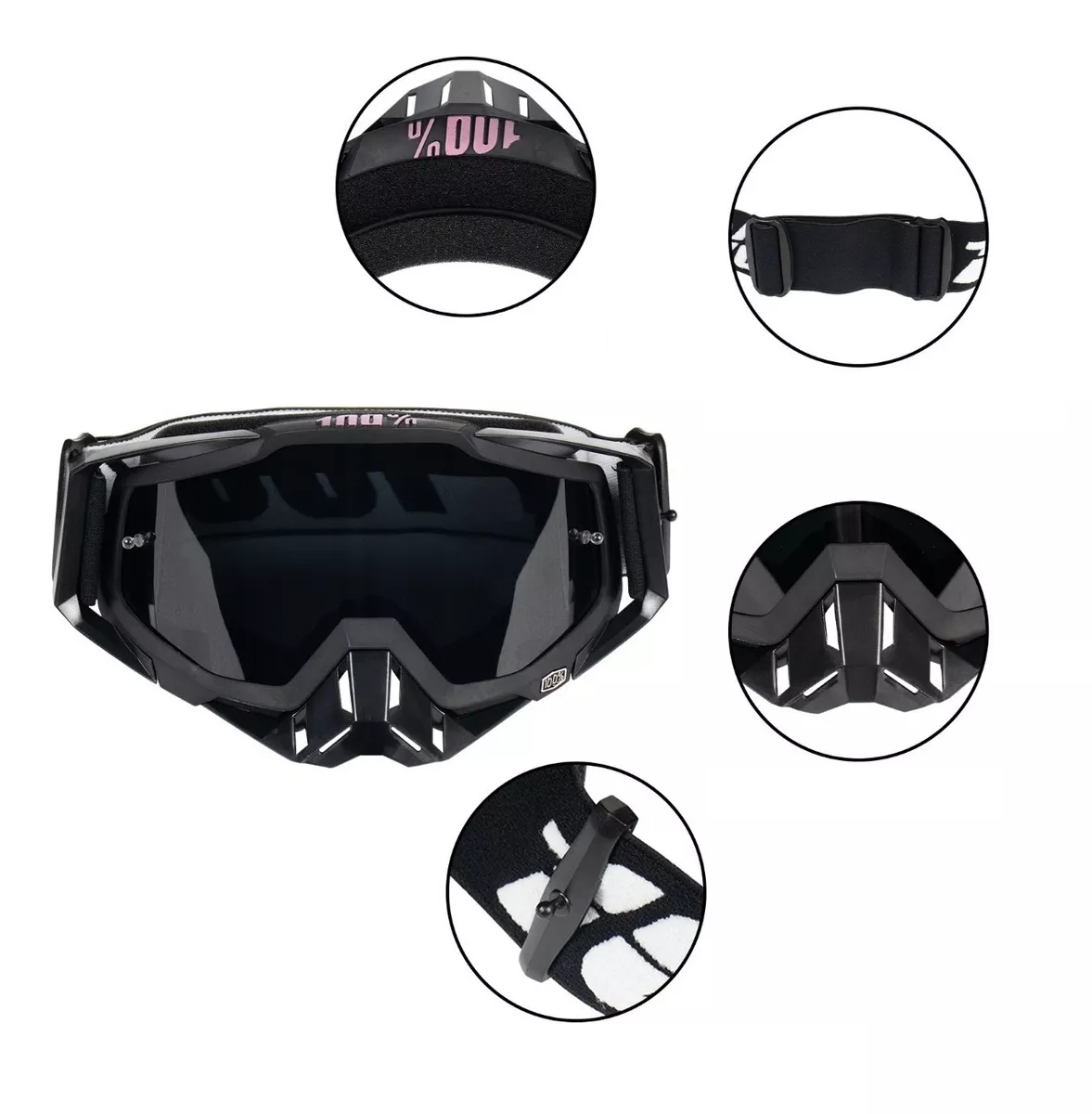 Foto 4 pulgar | Goggles para Motocross Eo Safe Imports Negro