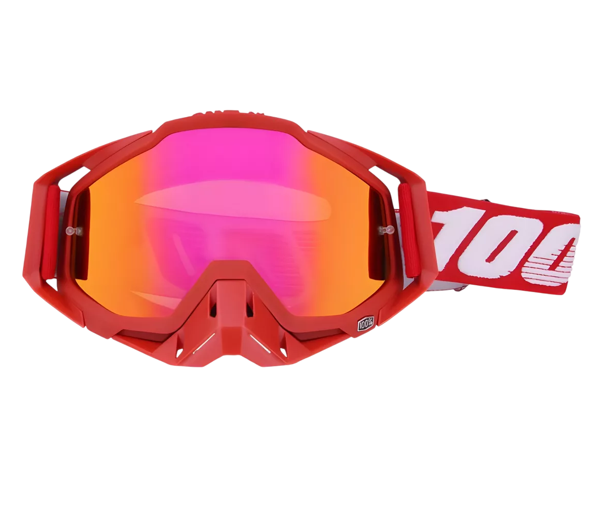 Goglesss Motocross Gafas De Esquí Tacticos Anti Niebla, Rojo