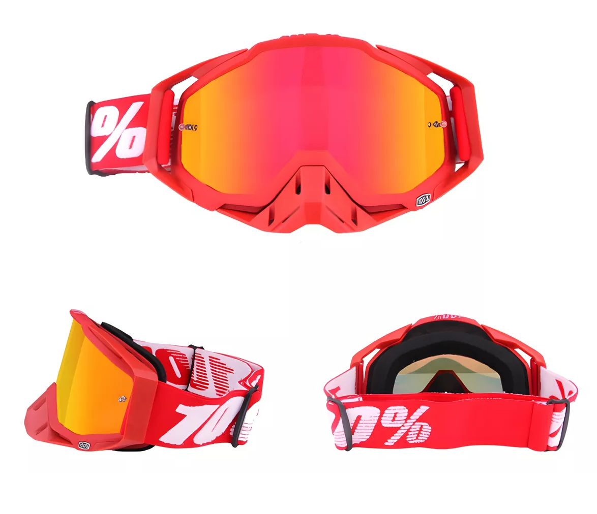 Foto 3 pulgar | Goglesss Motocross Gafas De Esquí Tacticos Anti Niebla, Rojo