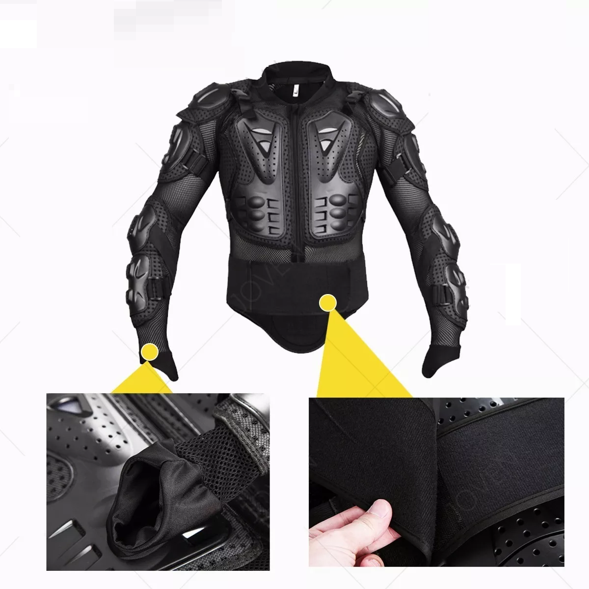 Foto 3 pulgar | Protector Esqueleto Eo Safe Imports Esi-7607 color Negro Chamarra de Armadura para Motociclistas Talla L