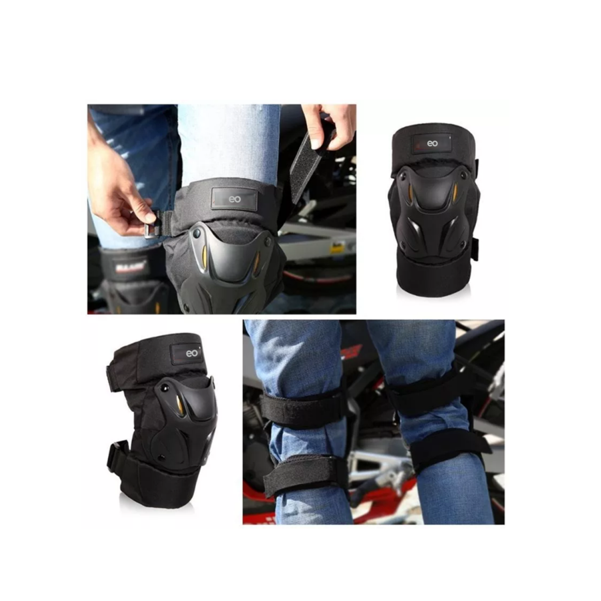 Foto 3 pulgar | Language Rodilleras Motociclista Ciclismo Bicicleta Eo Safe Imports Esi-12821-1 Negro
