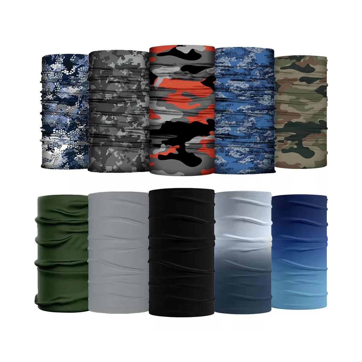 Foto 2 pulgar | Máscaras Deportivas Multifuncionales con Camuflaje 10 Piezas