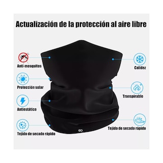 Foto 3 | Bandanas Deportivas Para Moto Ciclismo 10pzs Eo Safe Imports Esi-15890-1 Negro
