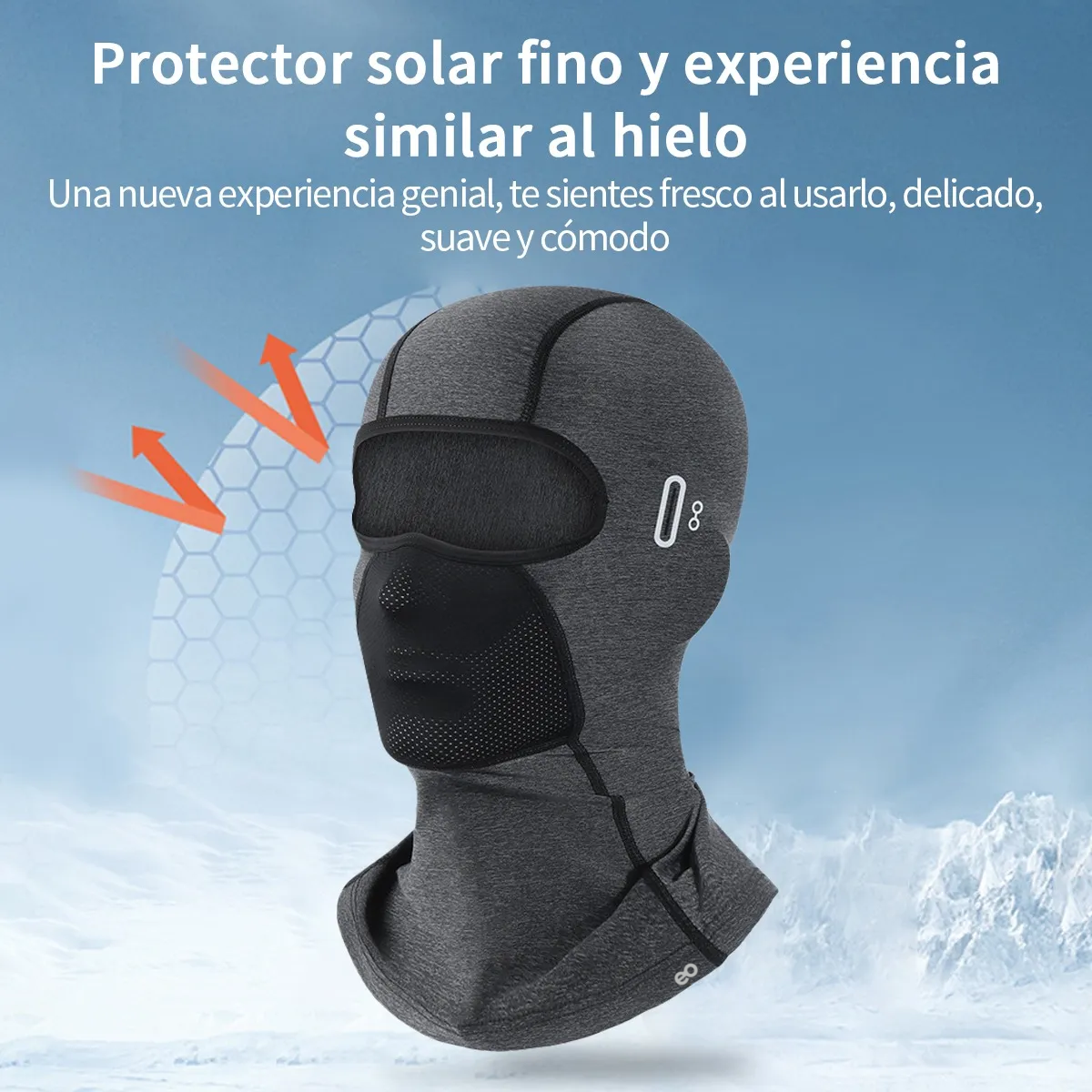 Foto 3 pulgar | Set 2pcs Bandana Moto De Balaclava Máscara De Protección Solar  Eo Safe Imports Esi-20401 Gris