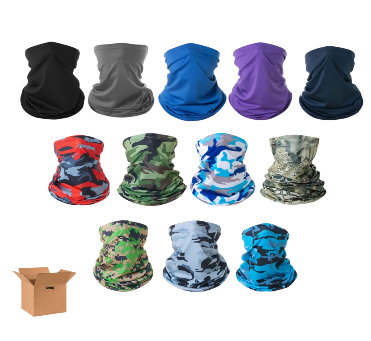 Foto 1 | 12 Pack Bandana-máscara  Belug  Sol  Transpirable  Ciclismo  Pesca Multicolor