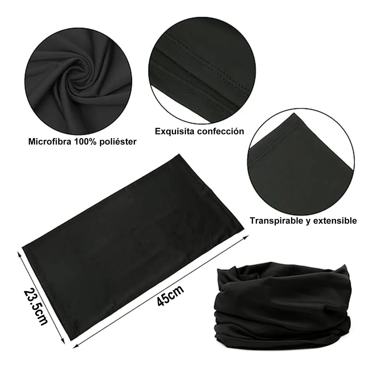 Foto 2 | 12 Pack Bandana-máscara  Belug  Sol  Transpirable  Ciclismo  Pesca Multicolor