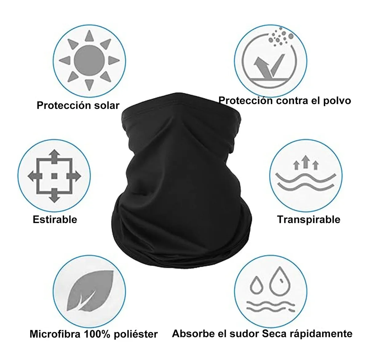 Foto 3 | 12 Pack Bandana-máscara  Belug  Sol  Transpirable  Ciclismo  Pesca Multicolor