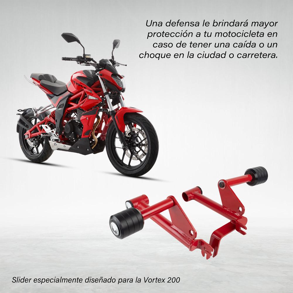 Foto 4 pulgar | Slider Para Motocicleta Mach Italika Vortex200 Color Rojo