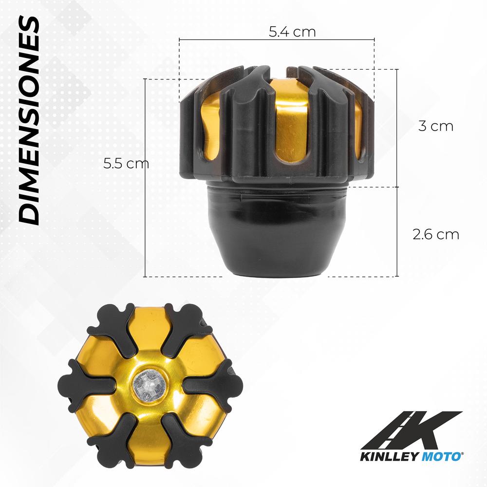 Foto 2 | Slider de Aluminio Universales Para Motocicleta Kinlley G2799 Amarillo