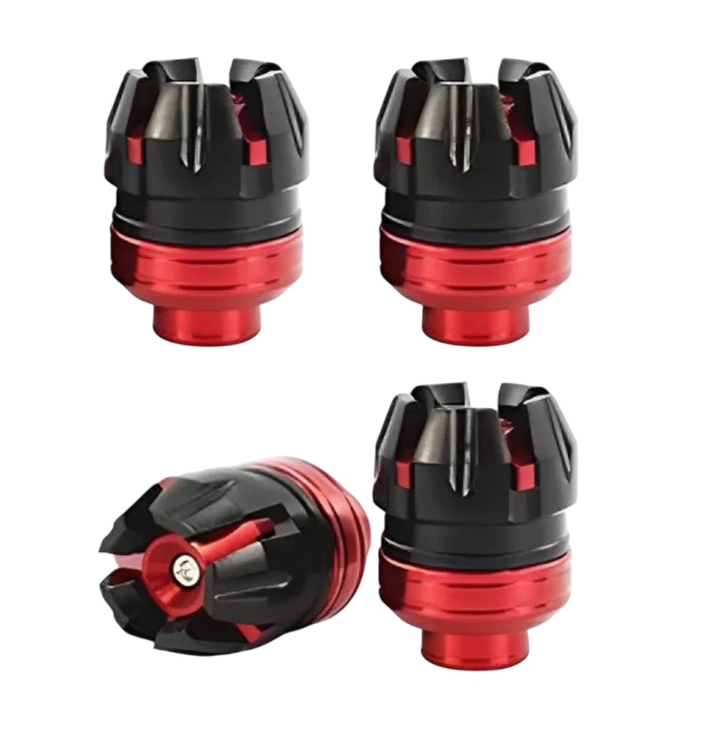 Foto 2 pulgar | Slider Eje De Llanta Universal Motocicleta 4 Pcs Rojo