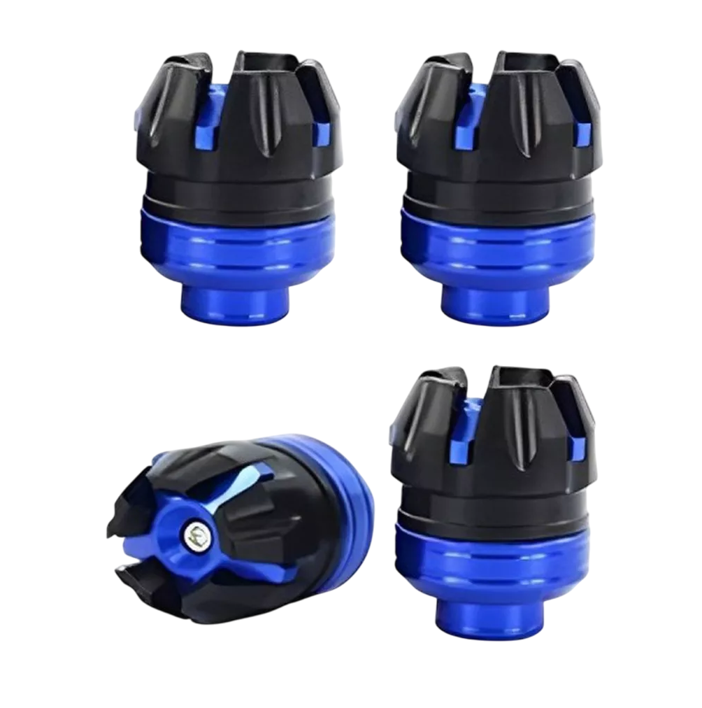 Foto 2 pulgar | Slider Eje De Llanta Universal Motocicleta 4 Pcs Azul