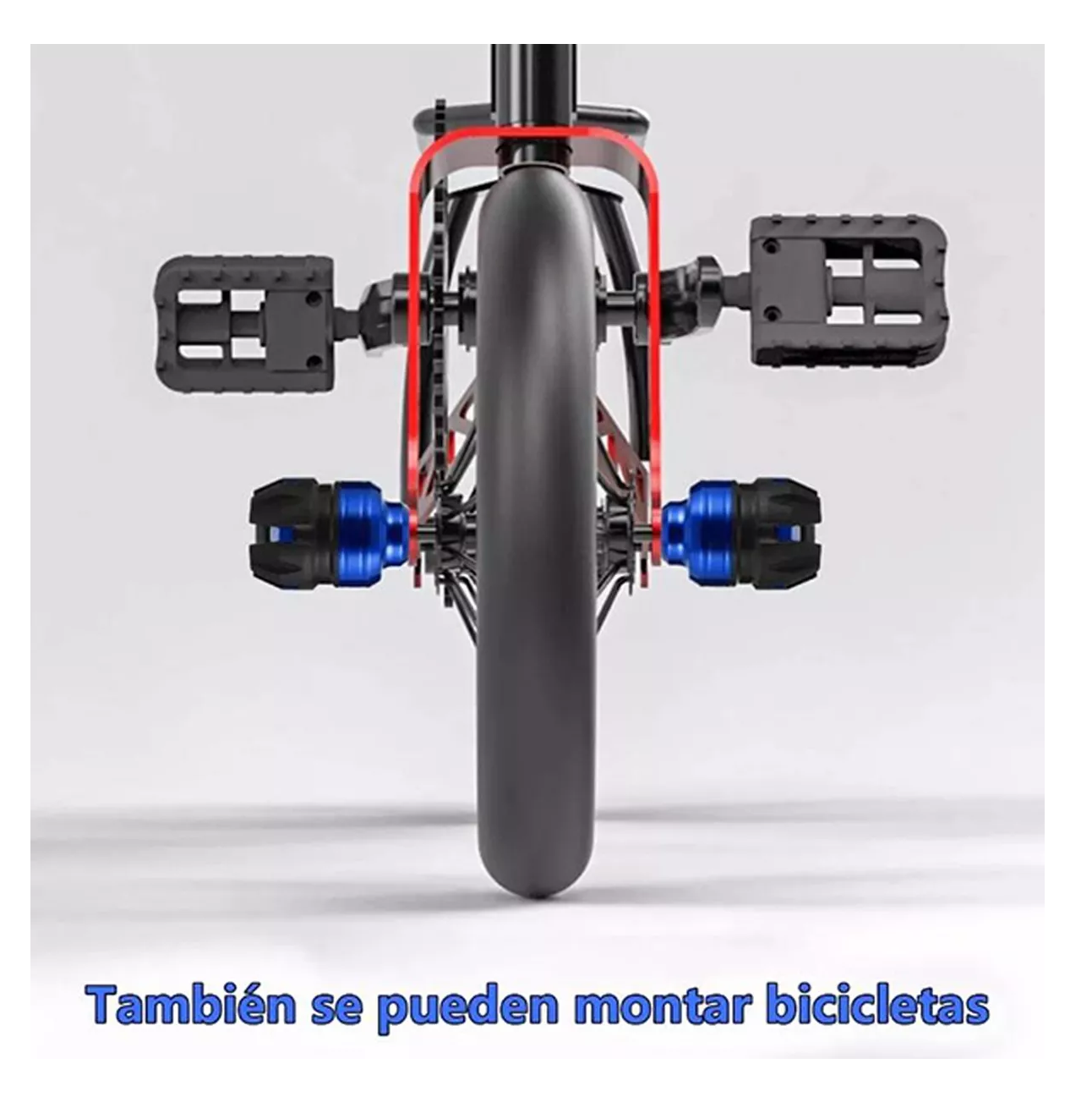 Foto 5 pulgar | Slider Eje De Llanta Universal Motocicleta 4 Pcs Azul