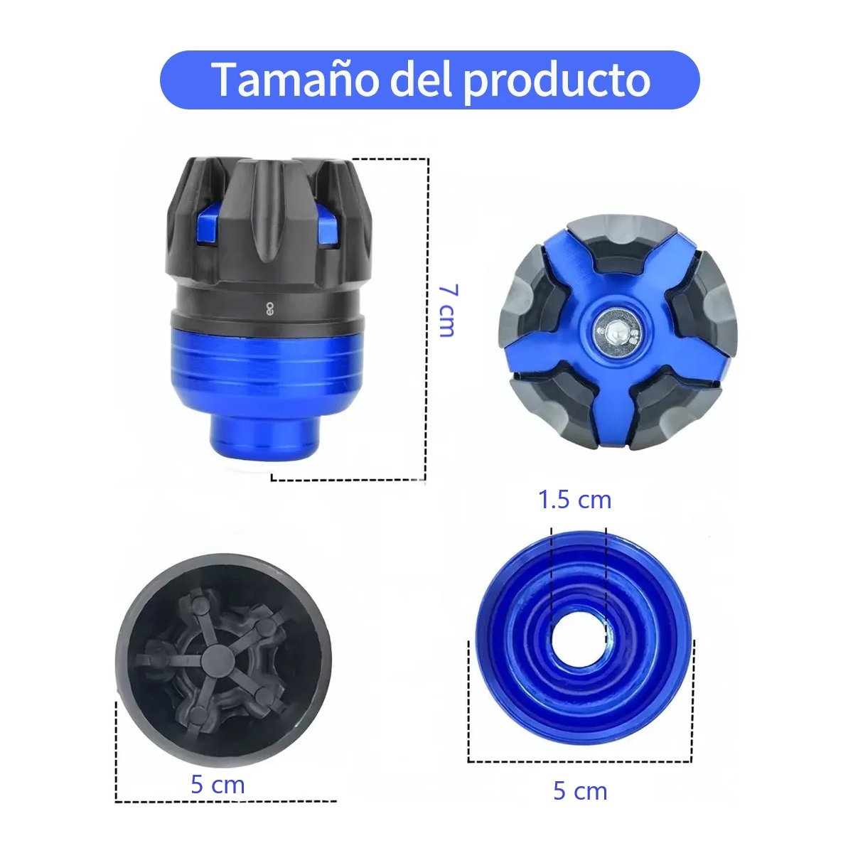 Foto 3 pulgar | Slider  Motocicleta, Eje Llanta Universal 8pcs Eo Safe Imports Esi-18932 Azul