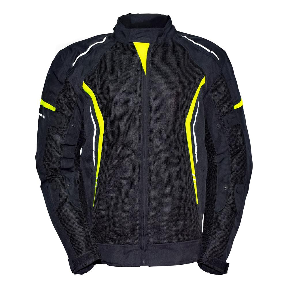 Chamarra para Motociclista Hebotech Talla Xl Jacket Mesh Black Yellow
