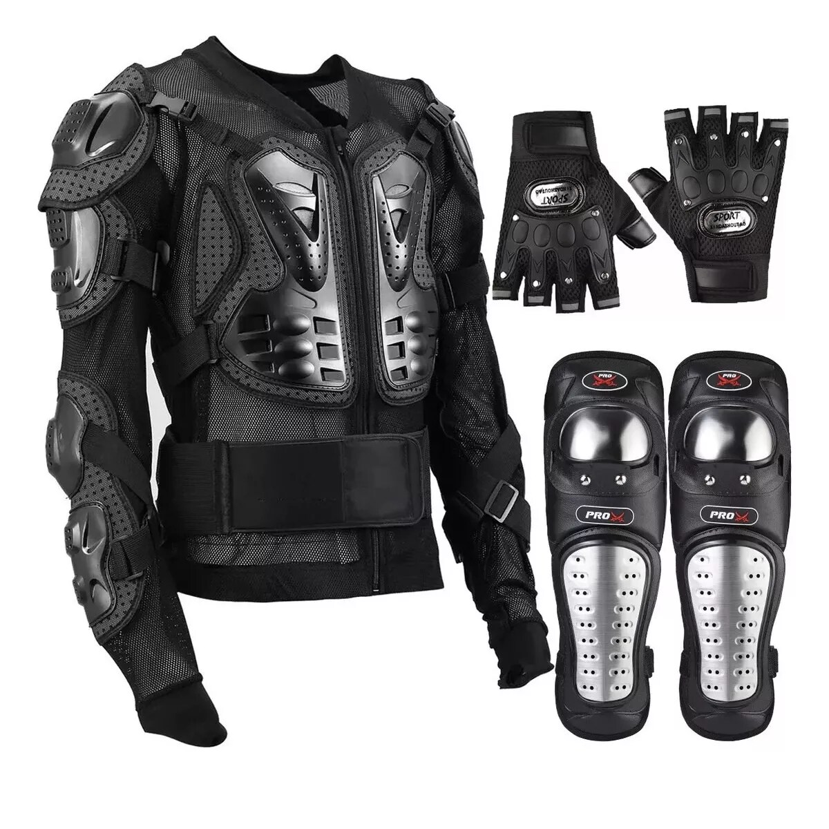 Kit Protector para Motociclista Talla G Eo Safe Imports Negro $1,579
