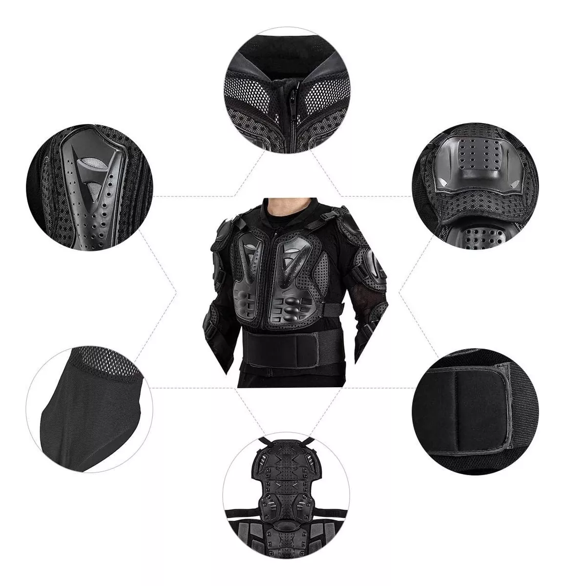 Foto 2 | Kit Protector para Motociclista Talla G Eo Safe Imports Negro