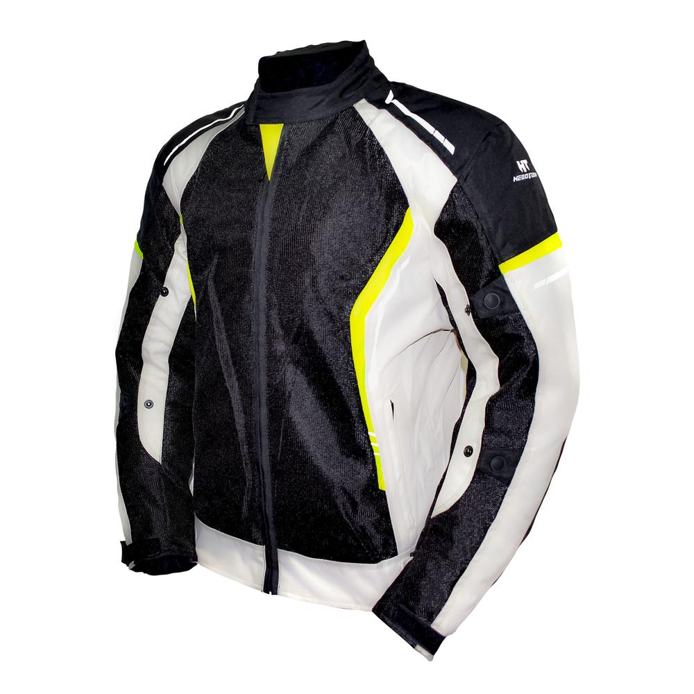 Foto 3 pulgar | Chamarra Para Motociclista Talla L Jacket Mesh Black White Hebotech