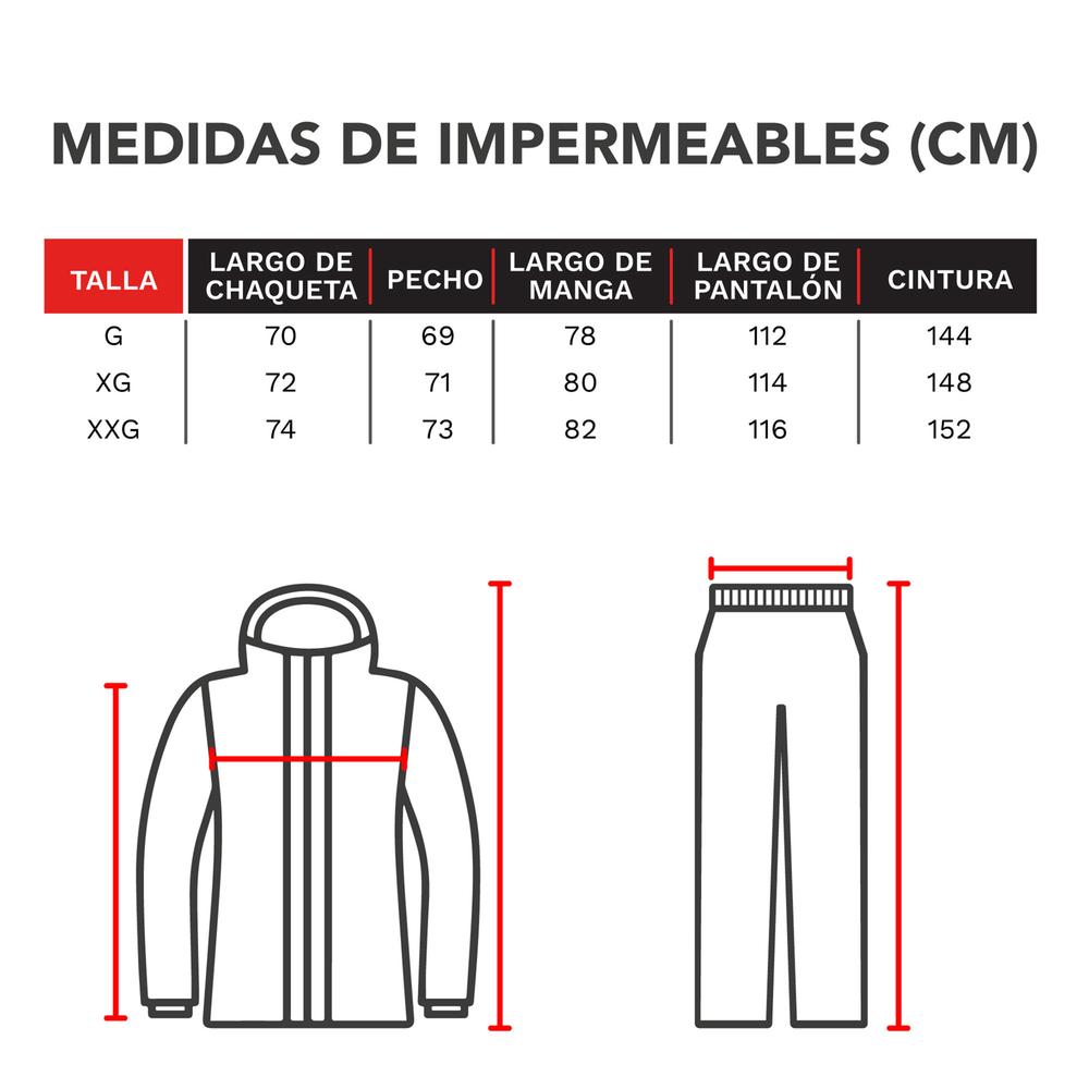 Foto 5 pulgar | Traje Impermeable Roda para Motociclista L 2 Piezas