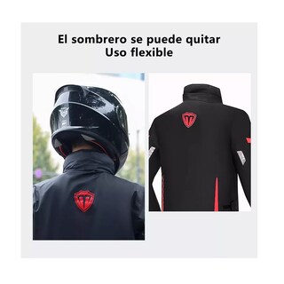 Foto 3 | Impermeable Motociclista Reflejante Con Capucha Alta L Eo Safe Imports Esi-13740 Multicolor
