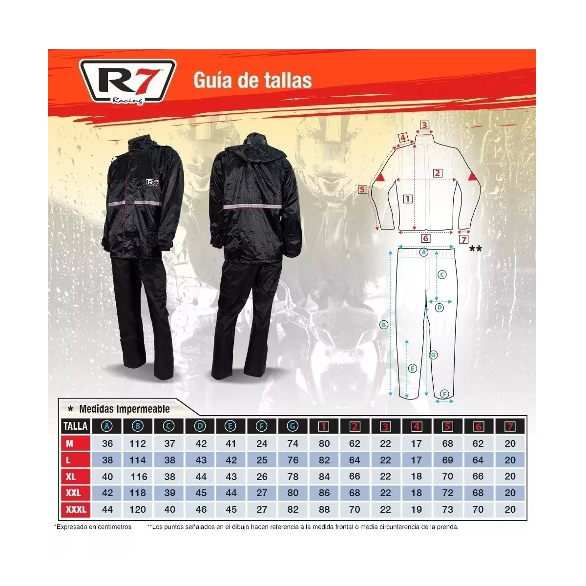 Foto 4 pulgar | Impermeable R7 Motociclista 2 Piezas Reforzado Gorro Refleja Talla G Eo Safe Imports Esi-13743 Negro