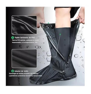 Foto 2 | Cubierta Para Zapato De Botas Impermeable Lluvia Negro Talla: L 28.5 Cm*