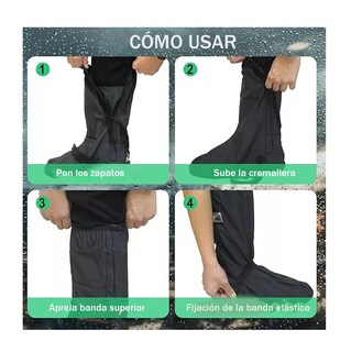 Foto 3 | Cubierta Para Zapato De Botas Impermeable Lluvia Negro Talla: L 28.5 Cm*