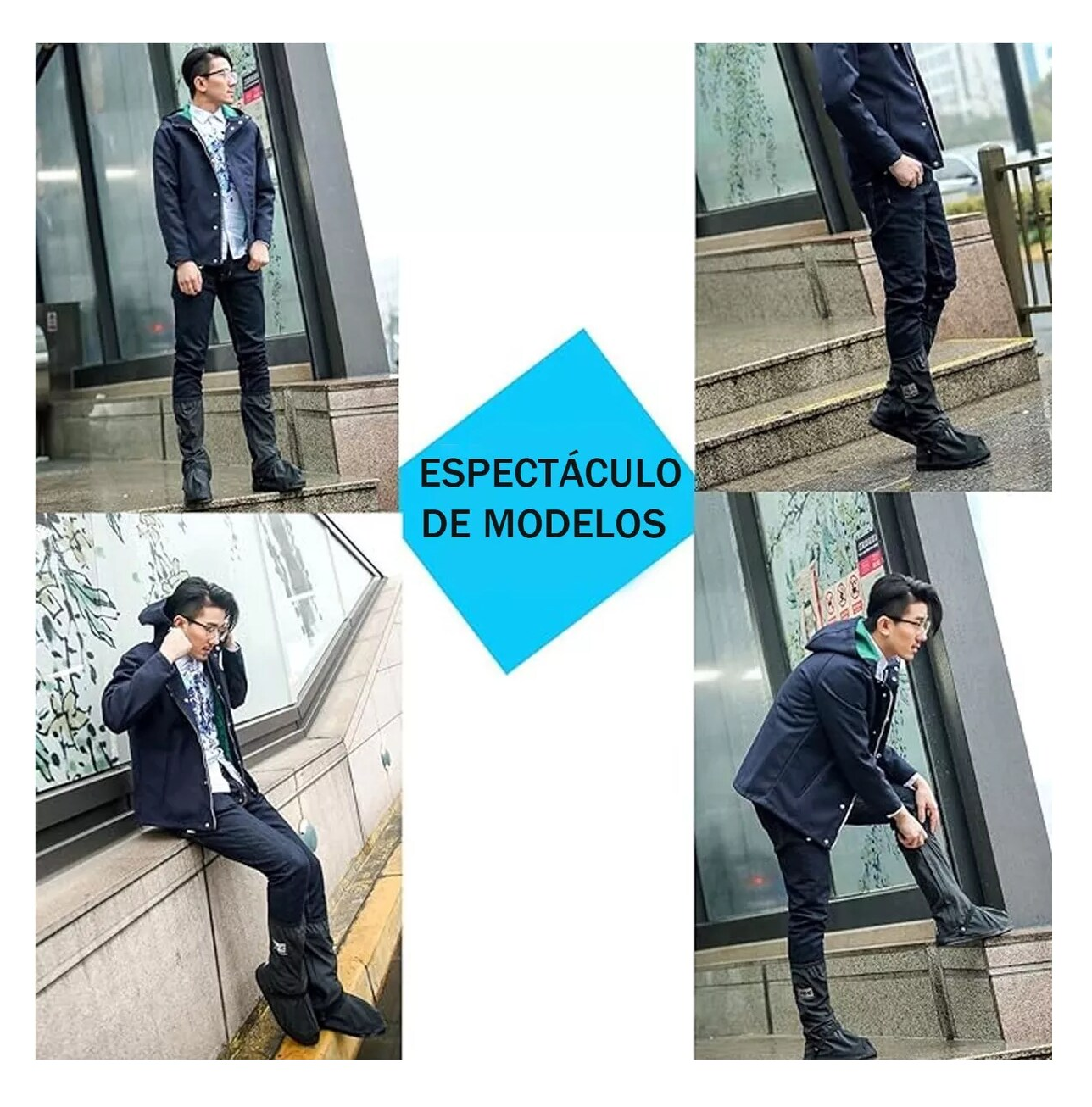 Foto 4 pulgar | Cubierta Para Zapato De Botas Impermeable Lluvia Belug *negro Talla:l 28.5 Cm*