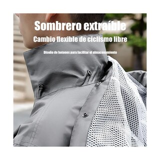 Foto 4 | Impermeable Reflectante Con Capucha Talla L Eo Safe Imports Esi-19991 Gris