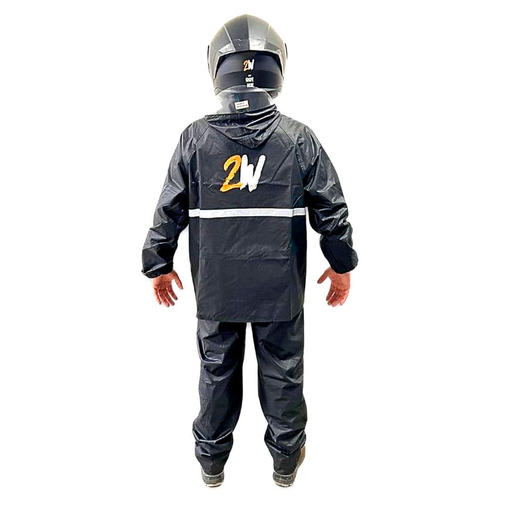 Foto 3 pulgar | Impermeable Reflejante Con Capucha Alta Gama 2w Talla L
