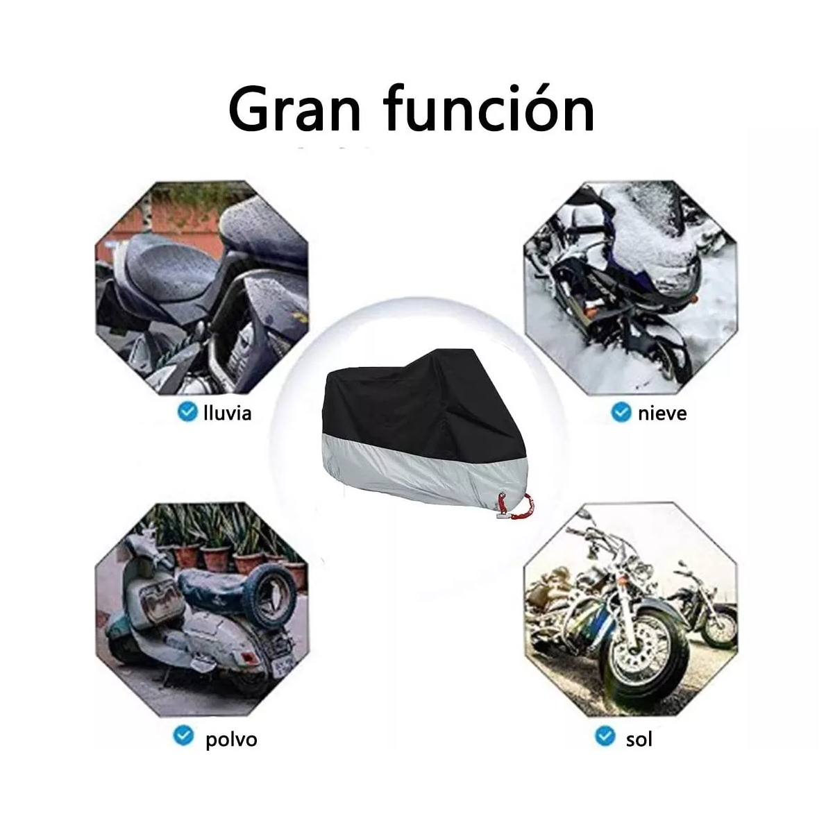 Foto 3 pulgar | Bolsa Impermeable Eo Safe Imports Esi-6024 para Moto Talla XL Negro - Plata