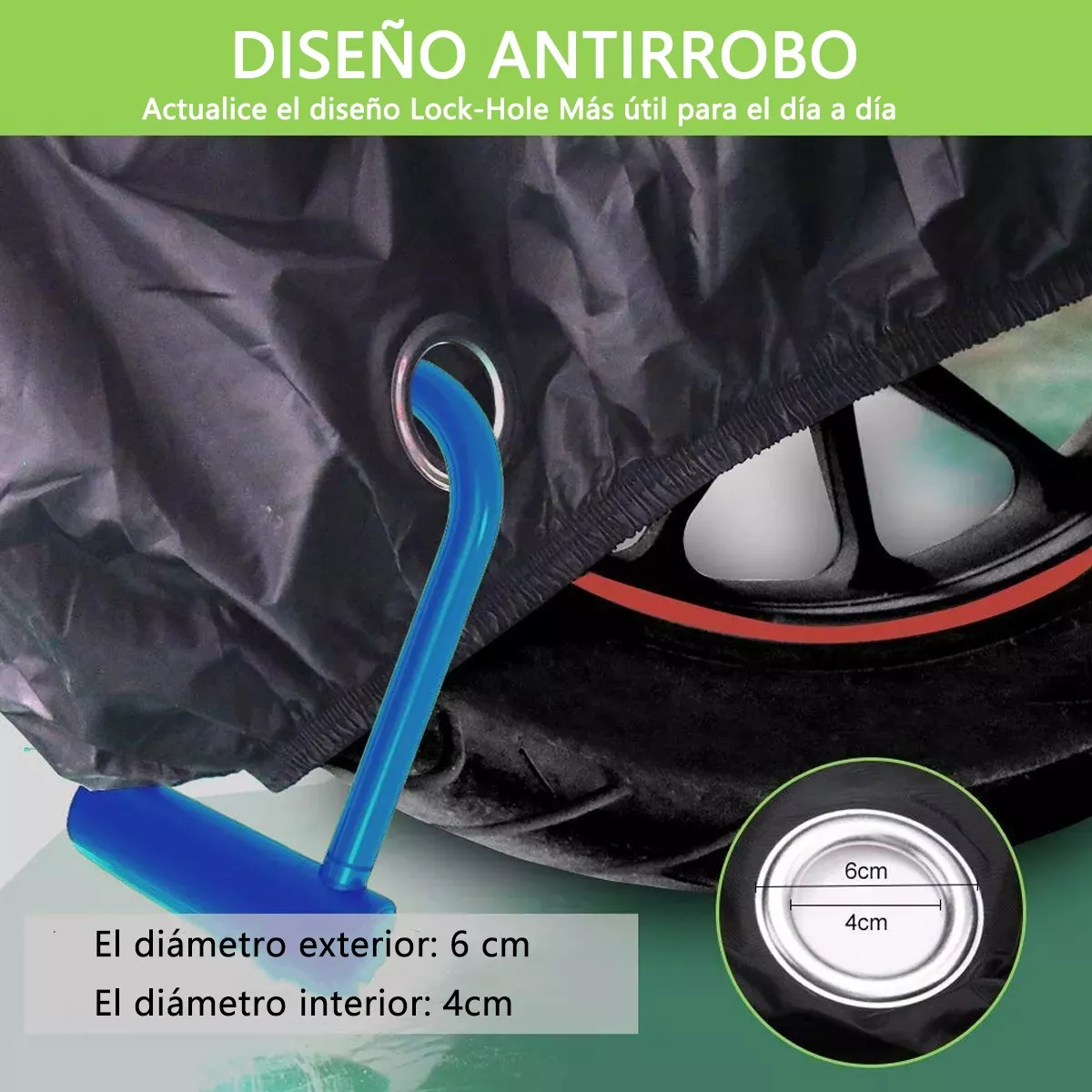 Foto 6 | Funda Protectora Impermeable para Motocicleta Eo Safe Imports Negro