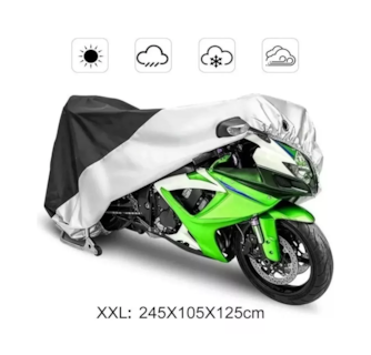 Foto 4 | Funda Para Moto Impermeable Cubierta Lona, Color Plata