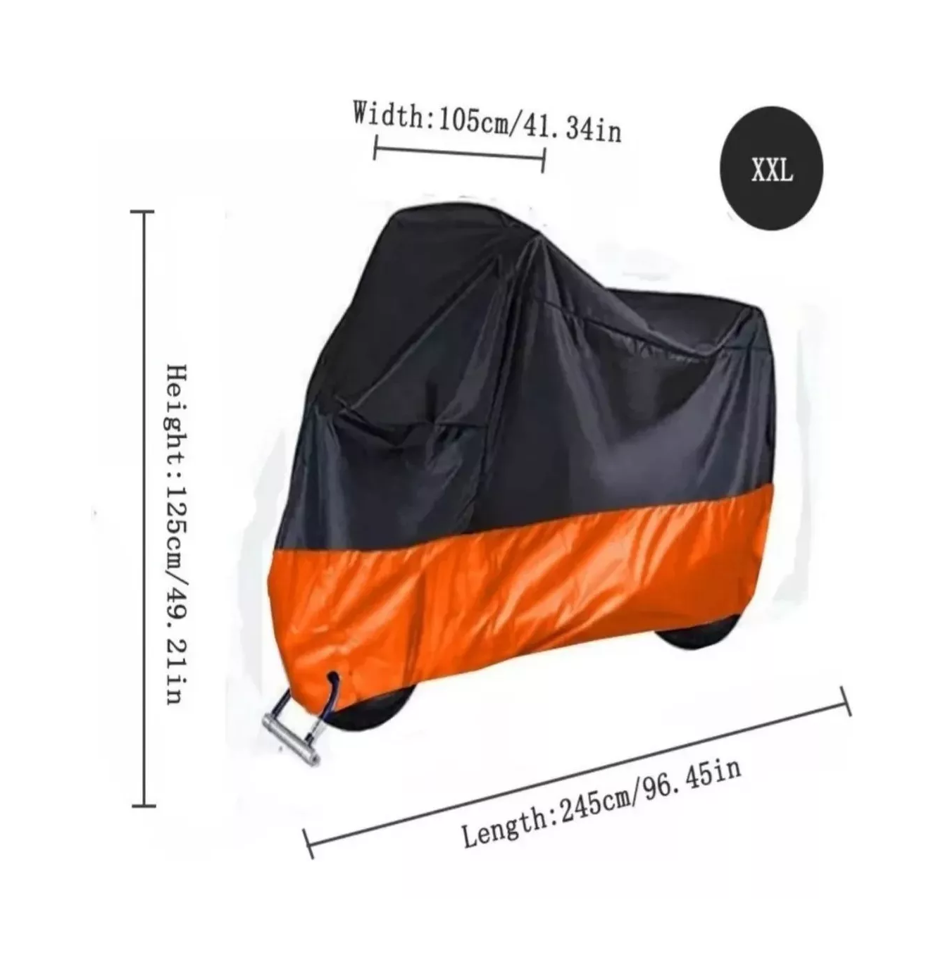 Foto 2 | Funda Para Moto Impermeable Cubierta Lona, Naranja