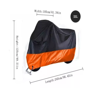 Foto 2 | Funda Para Moto Impermeable Cubierta Lona, Naranja