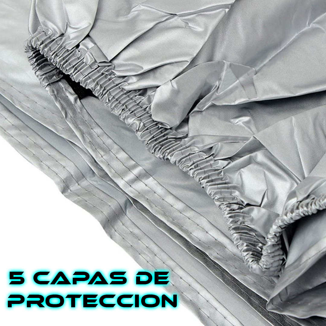 Foto 7 pulgar | Funda Impermeable Plateada Para Moto