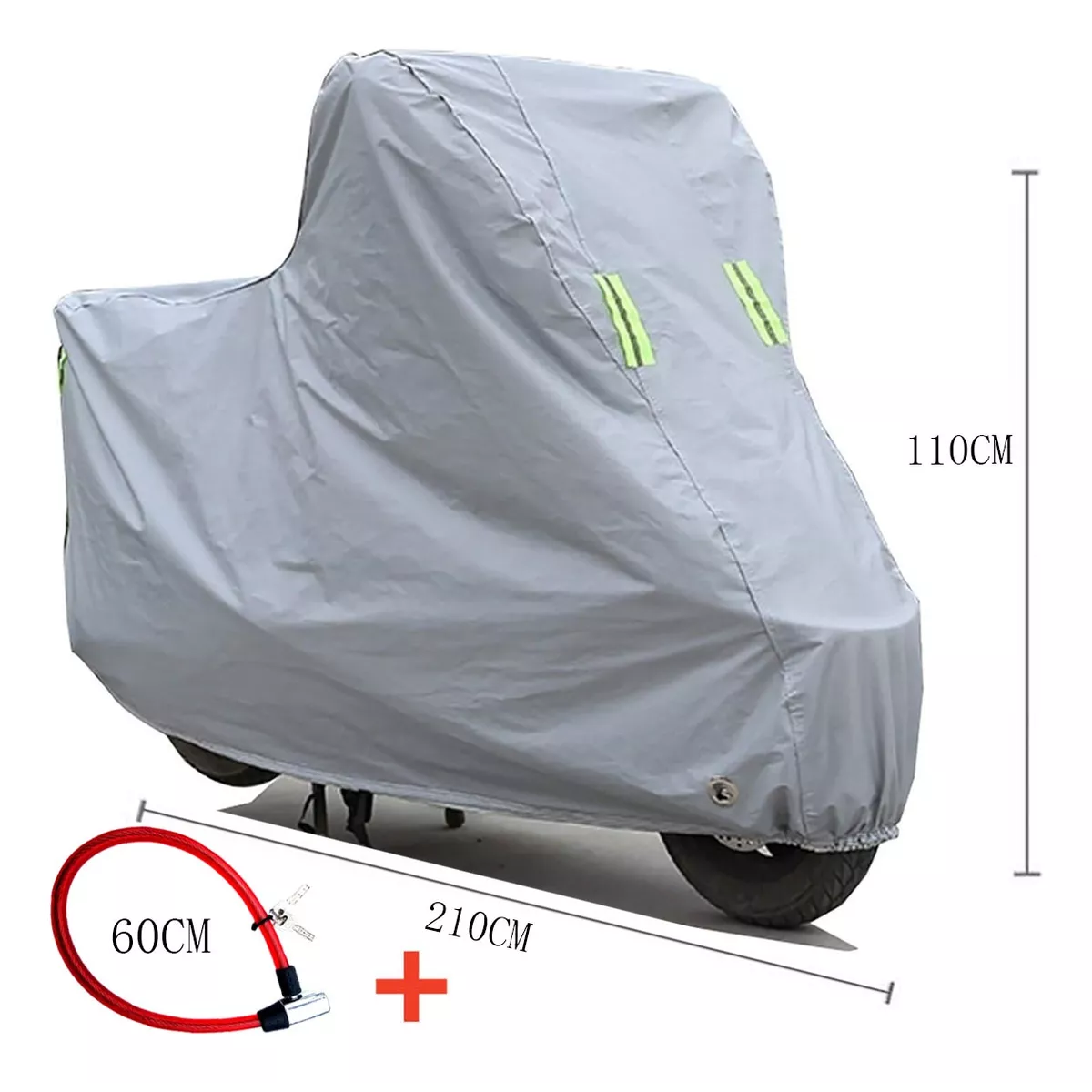 Foto 4 pulgar | Funda Impermeable y Candado para Moto Eo Safe Imports ESI-13427 Gris