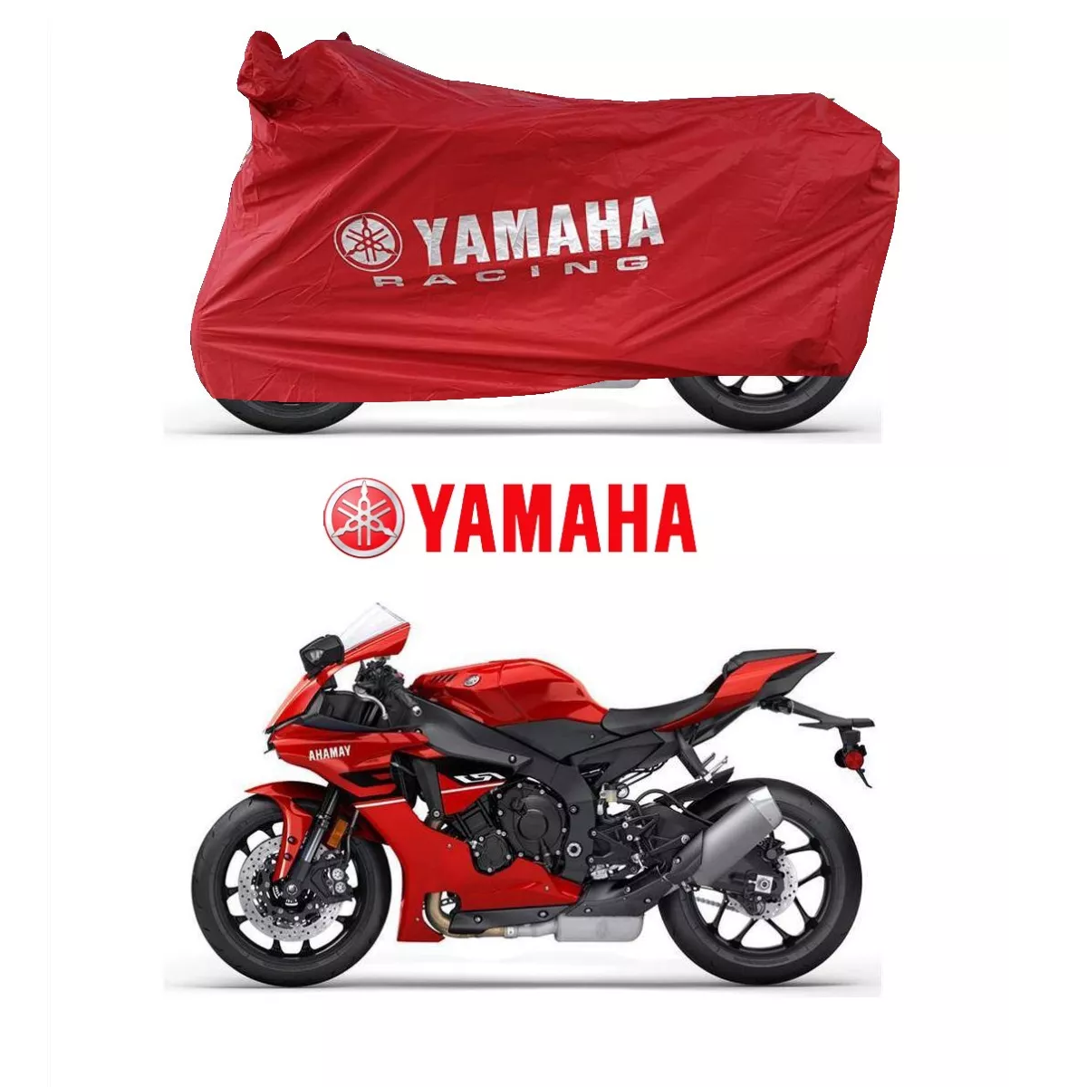 Foto 3 pulgar | Cubierta Funda Impermeable Compatible Yamaha Deportiva Eo Safe Imports Esi-13798 Rojo