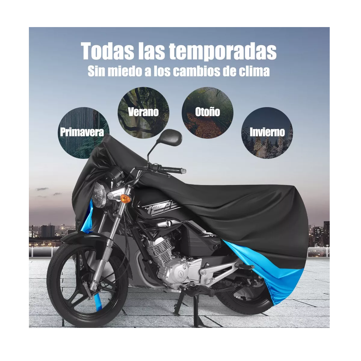 Foto 4 pulgar | Funda Motocicleta Impermeable Grueso Eo Safe Imports Esi-16722 Multicolor