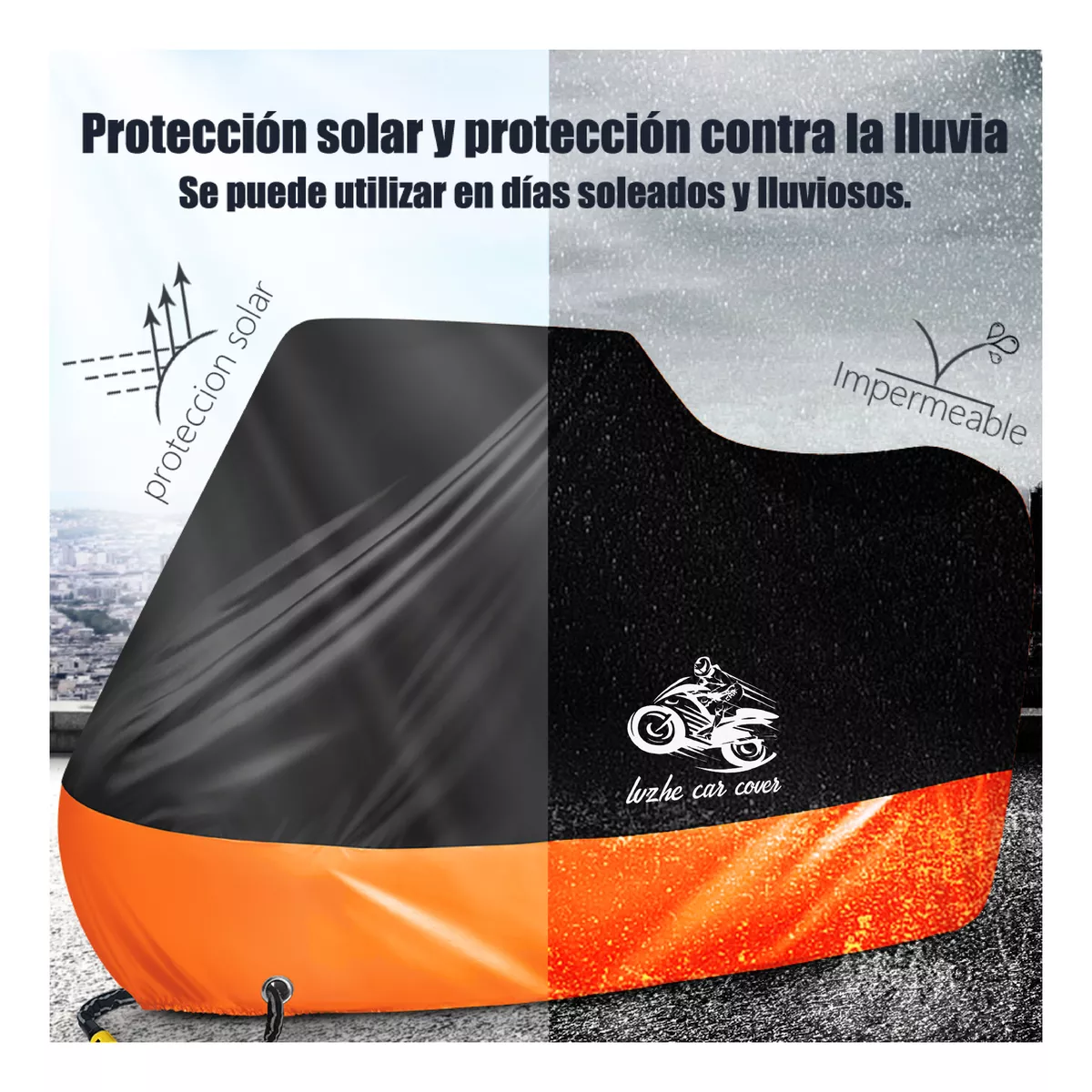 Foto 3 pulgar | Funda Motocicleta Impermeable Grueso Eo Safe Imports Esi-16723 Multicolor