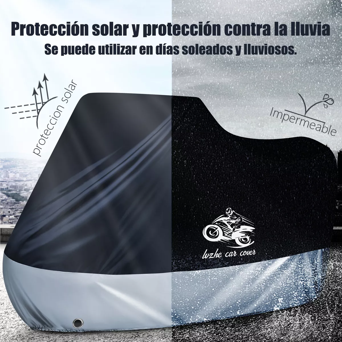 Foto 3 pulgar | Funda Motocicleta Impermeable Grueso Eo Safe Imports Esi-16724 Multicolor