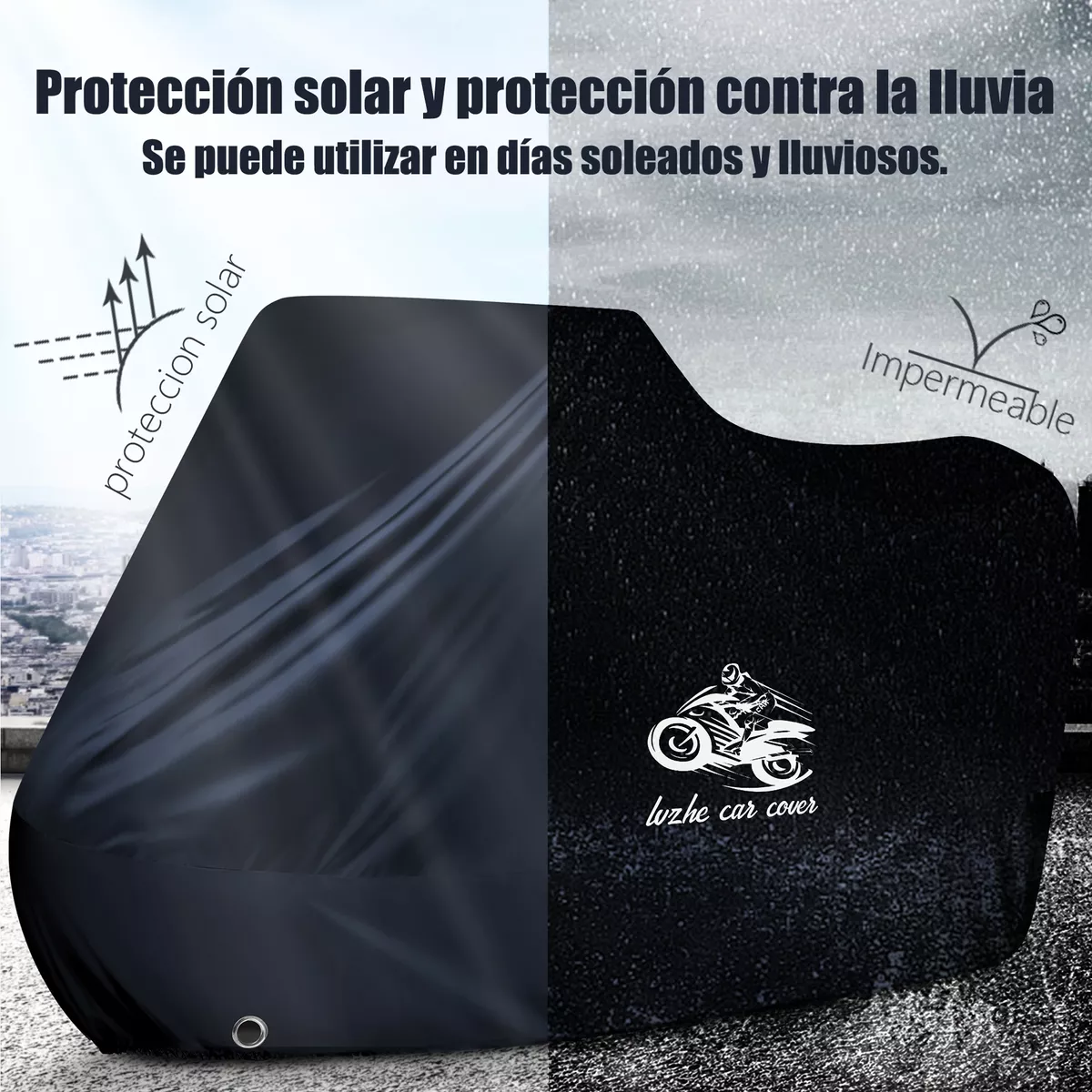 Foto 3 pulgar | Funda Motocicleta Impermeable  Grueso  Eo Safe Imports Esi-16721 Negro