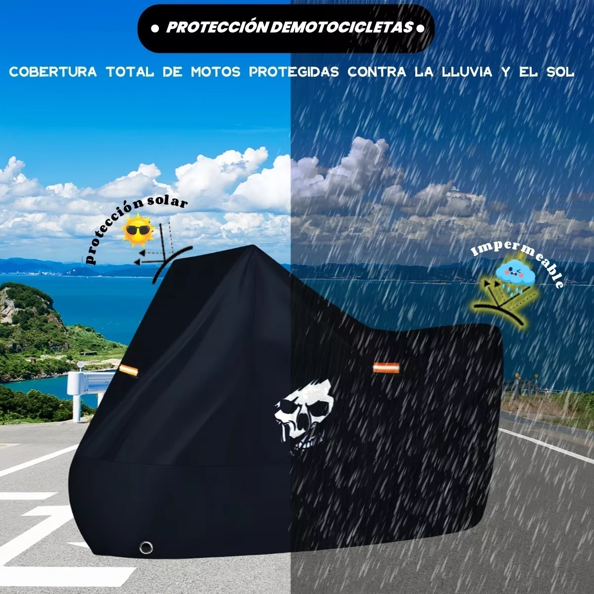 Foto 3 pulgar | Fundas Para Motos Impermeable Cubierta Grueso Eo Safe Imports Esi-17830 Negro