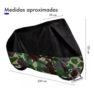 Foto 2 | Funda Xxl Para Moto Impermeable Antipolvo A Prueba De Sol Eo Safe Imports Esi-17835 Multicolor
