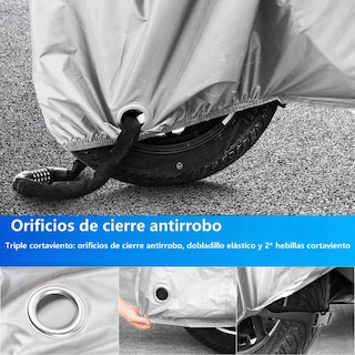 Foto 2 | Funda Antipolvo E Impermeable Para Motocicleta Xl Eo Safe Imports Esi-17838 Plata