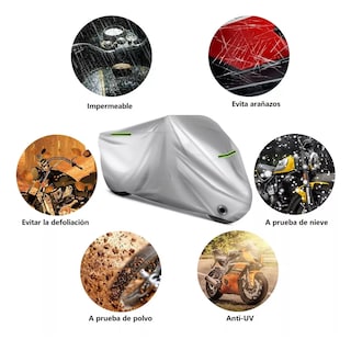 Foto 3 | Funda Antipolvo E Impermeable Para Motocicleta Xl Eo Safe Imports Esi-17838 Plata